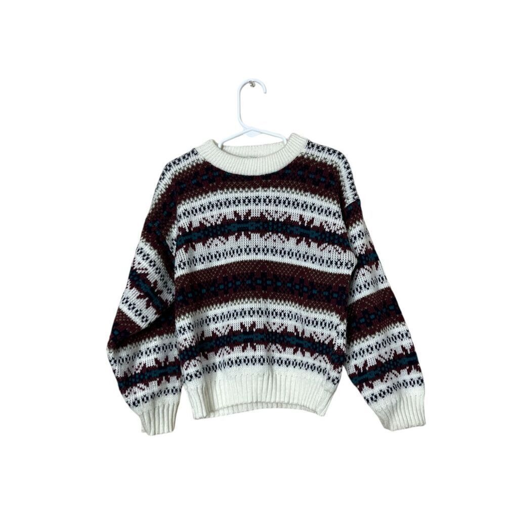 Vintage High Sierra Mervyns Kids Fair Isle Sweater‎ Size 8